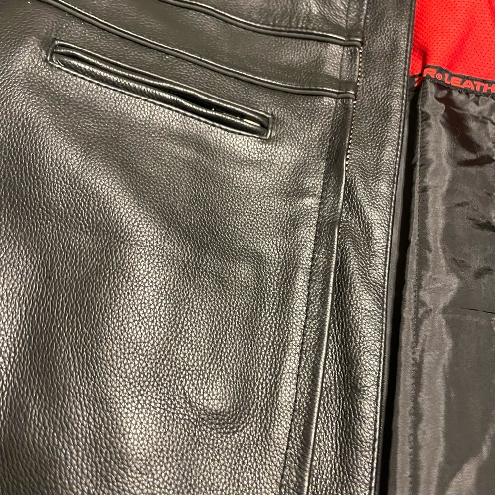 ZIR LEATHER MOTORCYCLE JACKET 3X - Picture 3 of 12
